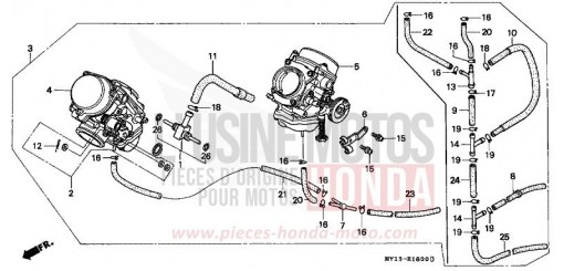 CARBURETOR (ASSY.) XRV750R de 1994